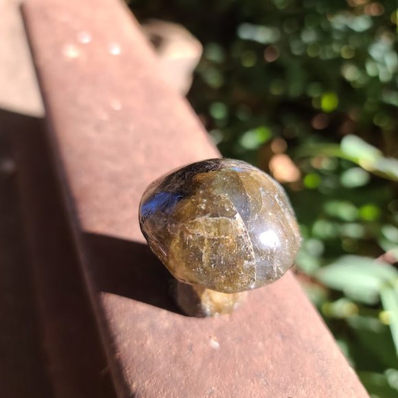 Laboradite hand carved mushroom 3" - Picture 7 of 10